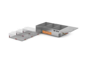 Industrielle Mehrkammer-Ultraschallreinigungsanlage mit 3 Kammern 52 L TUS-52P6836ST3 Titan Techniks zur Reinigung von Bauteilen TUS-52P6836ST3 фото
