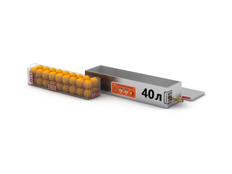 Ultrasonic washer 40 liters TUS-160NR, 1 section for cleaning, power adjustment