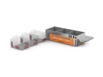 Industrielle Mehrkammer-Ultraschallreinigungsanlage mit 3 Kammern 8 L TUS-8P2318ST3 Titan Techniks zur Reinigung von Bauteilen TUS-8P2318ST3 фото