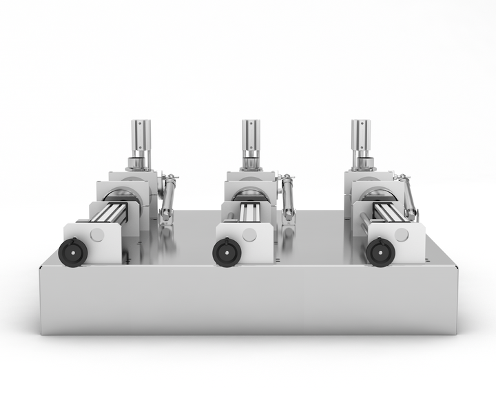 Piston dispenser for products 150 - 1500 ml three-piston TTPF-3/150-1500/BG80 pneumatic Titan Dispenser