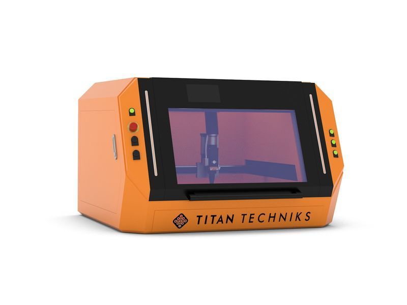 Compact desktop laser cutting machine for metal TLC-800W-5050-220V Titan Techniks 0.8 kW for cutting brass and galvanized metal 220 V