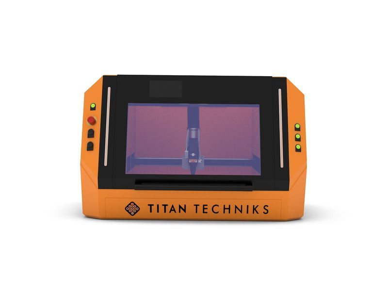 Compact desktop laser cutting machine for metal TLC-800W-5050-220V Titan Techniks 0.8 kW for cutting brass and galvanized metal 220 V