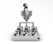 Piston dosing device technical 100 - 1000 ml three-piston TTPF-3/100-1000/BV50-M pneumatic Titan Dispenser