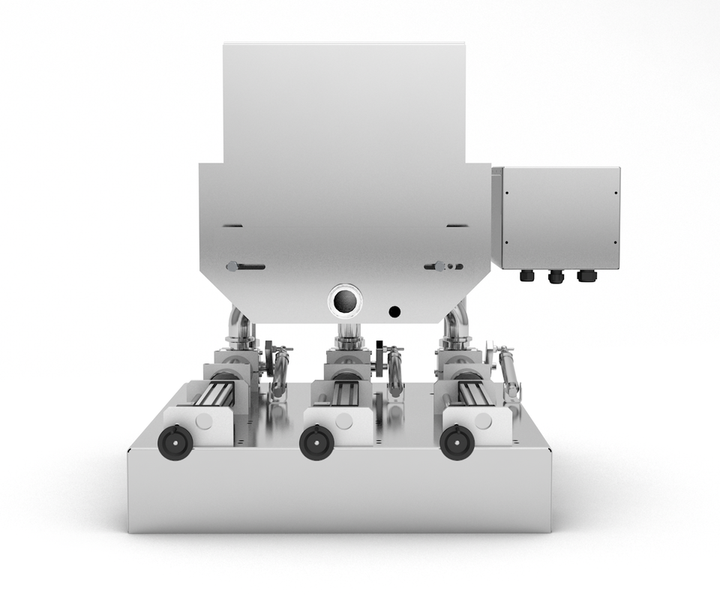 Medical dispensing unit 100 - 1000 ml three-piston TTPF-3/100-1000/BV30-N pneumatic Titan Dispenser