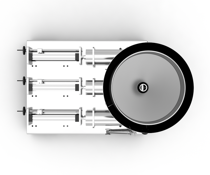 Industrial paste dispenser 100 - 1000 ml three-piston TTPF-3/100-1000/BG80-MH pneumatic Titan Dispenser