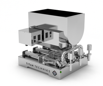 Pneumatischer Titan-Dosierer mit drei Kolben, Modell TTPF-3/20-200/BV30-H, f&uuml;r die Dosierung medizinischer Fl&uuml;ssigkeiten (20&ndash;200 ml). TTPF-3/20-200/BG80-H фото