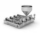 Machine for dosing mechanic liquids 30 - 300 ml four-piston TTPF-4/30-300/BV30-Н pneumatic Titan Dispenser