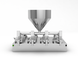 Machine for dosing mechanic liquids 30 - 300 ml four-piston TTPF-4/30-300/BV30-Н pneumatic Titan Dispenser