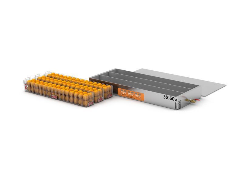 Mehrkammer-Ultraschallreinigungsanlage f&uuml;r die Industrie mit 3 Kammern 60 L in Langversion TUS-60P1482117ST3L Titan Techniks zur Reinigung von Bauteilen TUS-60P1482117ST3L фото