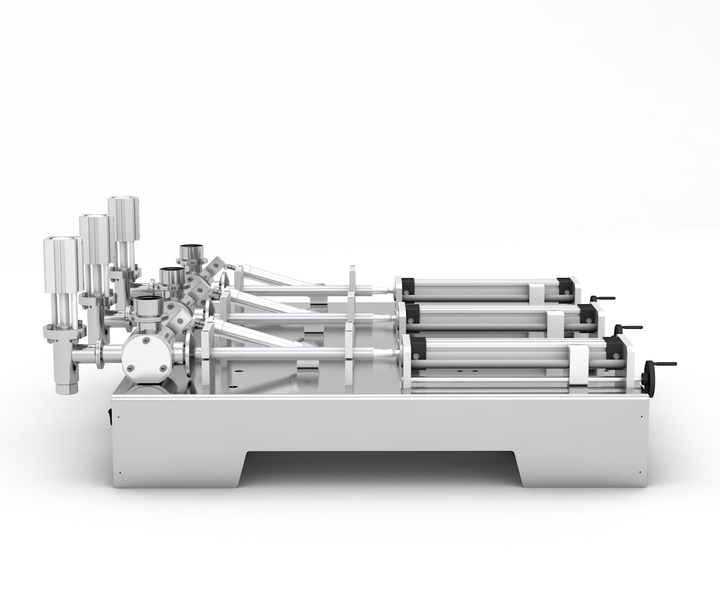 Dosieranlage f&uuml;r Lebensmittel 5 - 50 ml Dreikolben TTPF-3/5-50 pneumatisch Titan-Spender TTPF-3/5-50 фото