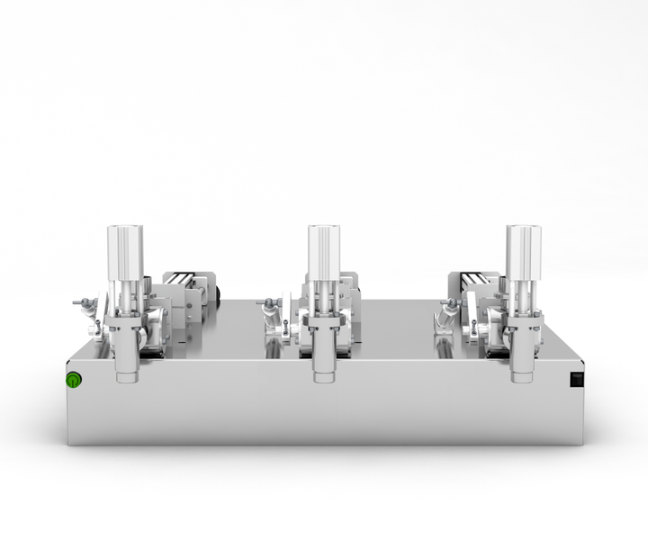 Dosieranlage f&uuml;r Lebensmittel 5 - 50 ml Dreikolben TTPF-3/5-50 pneumatisch Titan-Spender TTPF-3/5-50 фото
