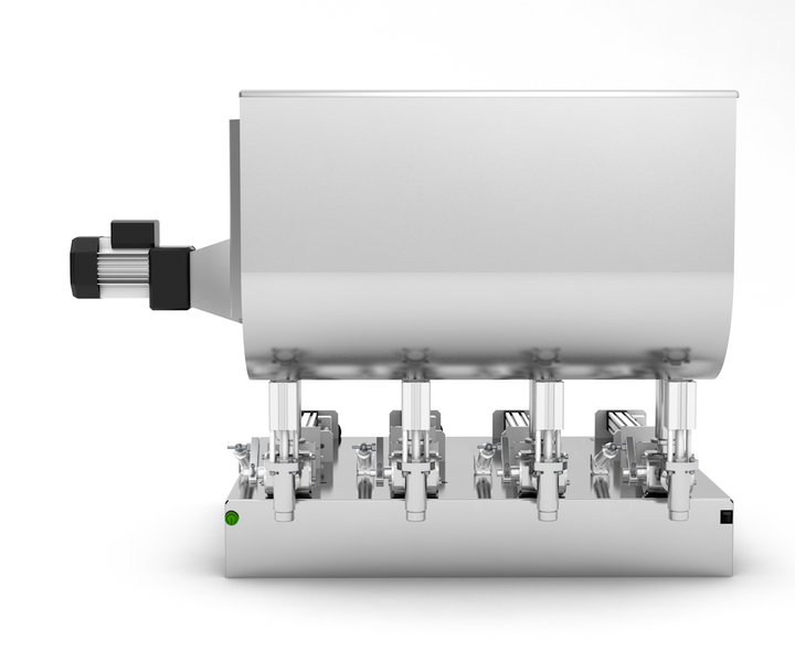 Kolben-Dosierstation 5&ndash;50 ml, pneumatischer Vierkolben-Dosierer TTPF-4/5-50/BV30-M Titan Dispenser TTPF-4/5-50/BG80-M фото