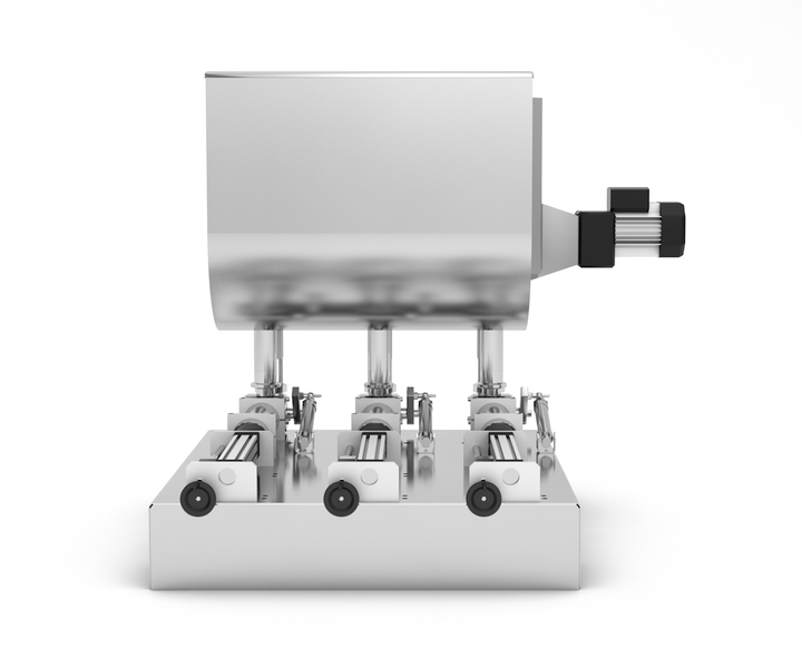 Piston drug dispensing unit 50 - 750 ml three-piston TTPF-3/50-750/BV30-M pneumatic Titan Dispenser