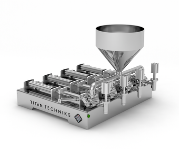 Kolbenmedikamentenabgabeeinheit 20&ndash;200 ml, Vierkolben-Pneumatikspender TTPF-4/20-200/BG80-M, Titan Dispenser TTPF-4/20-200/BV50 фото