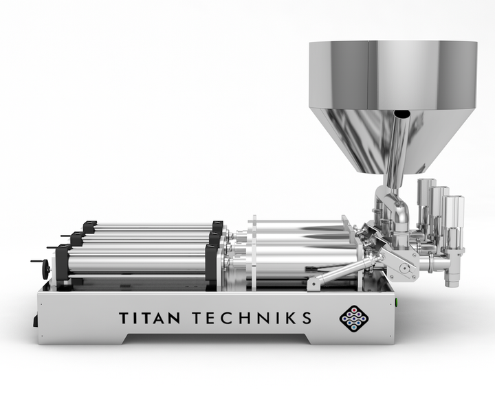 Lebensmitteldosierger&auml;t 150&ndash;1500 ml, pneumatischer Dreikolben-Titan-Dispenser TTPF-3/200-2000/BG80-MH TTPF-3/200-2000/BV30-H фото