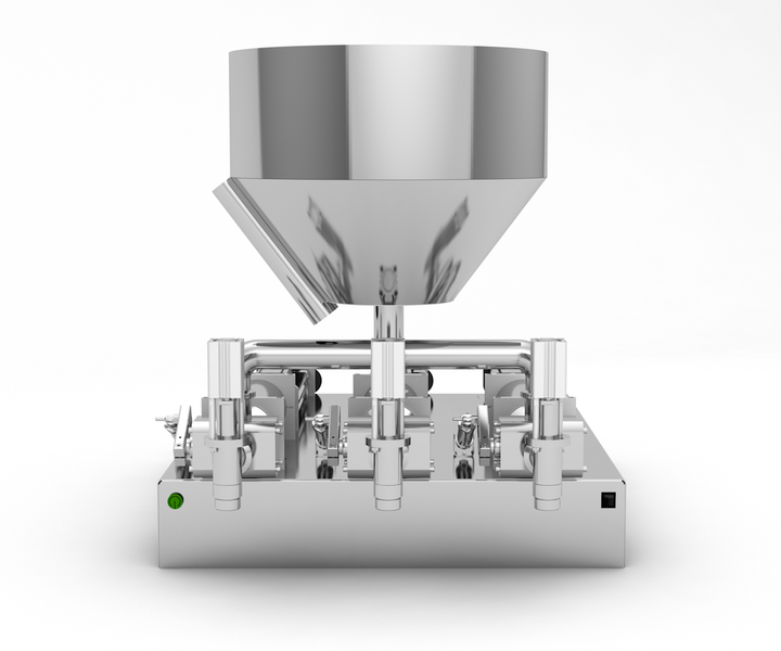 Lebensmitteldosierger&auml;t 150&ndash;1500 ml, pneumatischer Dreikolben-Titan-Dispenser TTPF-3/200-2000/BG80-MH TTPF-3/200-2000/BV30-H фото