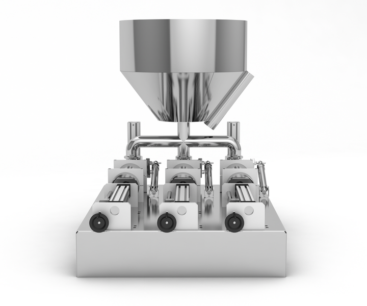 Food dosing machine 50 - 750 ml three-piston TTPF-3/50-750/BG80-MH pneumatic Titan Dispenser