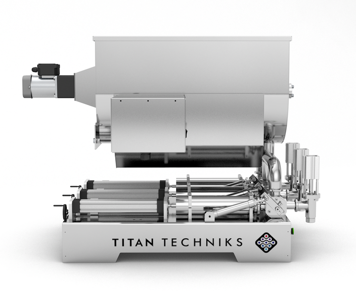 Kolbendosierer f&uuml;r technische Anwendungen, 50&ndash;750 ml, Dreikolben, TTPF-3/50-750/BV30-MH, pneumatisch, Titan Dispenser TTPF-3/50-750/BG80-MH фото