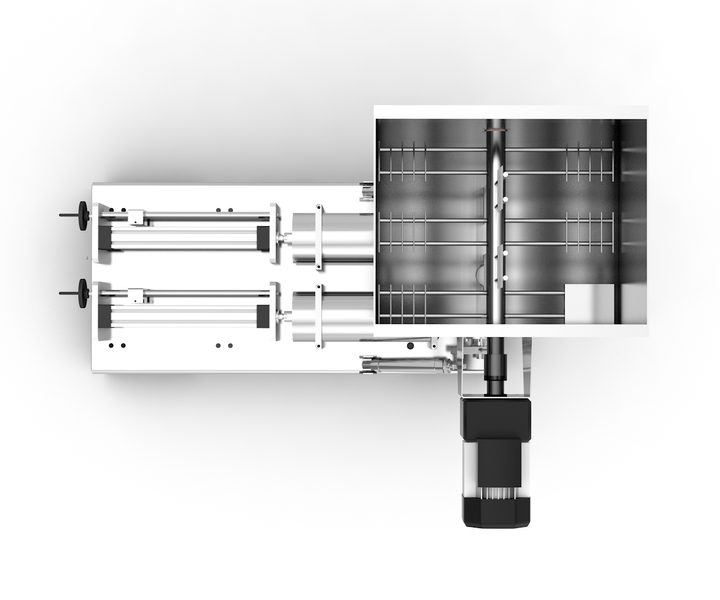 Volumetric technical dispenser 150 - 1500 ml two-piston TTPF-2/150-1500/BV30-M pneumatic Titan Dispenser