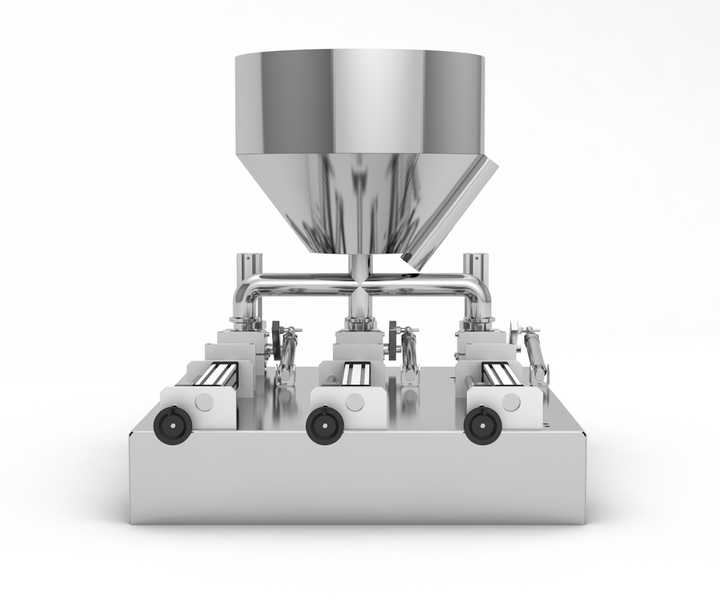Поршнева дозуюча машина 5 - 50 мл трипоршневий TTPF-3/5-50/BV30-H пневматичний Titan Dispenser TTPF-3/5-50/BV30-H фото