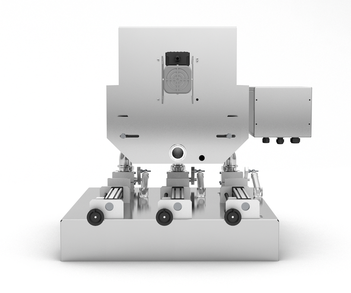 Kolbendosierger&auml;t f&uuml;r Medikamente 5&ndash;50 ml, pneumatischer Dreikolben-Titan-Dosierer TTPF-3/5-50/BV30-MH TTPF-3/5-50/BG80-MH фото