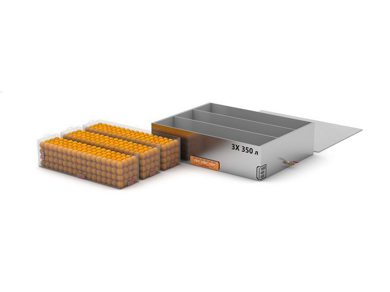 Industrial ultrasonic cleaner for multi-stage cleaning 3-section 350 L long version with power adjustment, degassing and dual frequency TUS-350PRDF1684343ST3L Titan Laser for parts cleaning