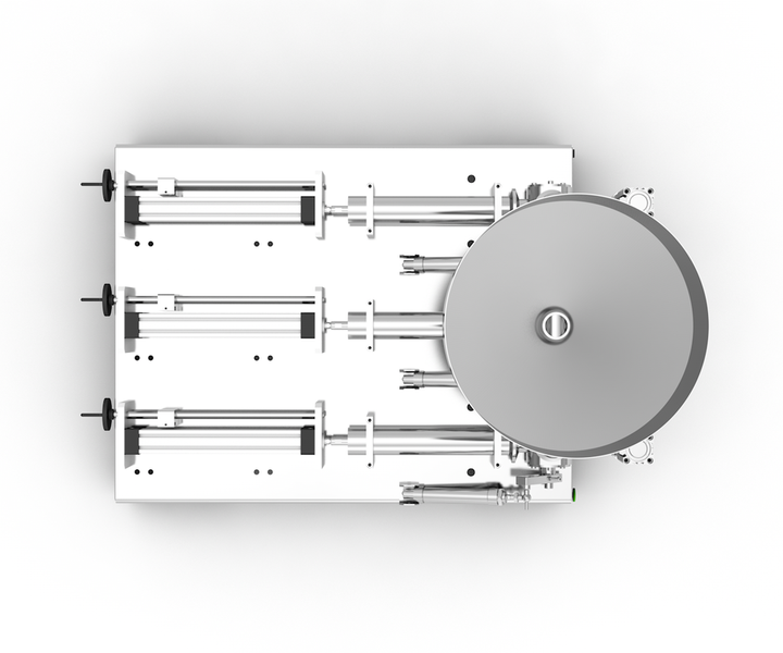 Dosieranlage medizinisch 50 - 500 ml Dreikolben TTPF-3/50-500/BV50 pneumatisch Titan-Spender TTPF-3/50-500/BV50 фото
